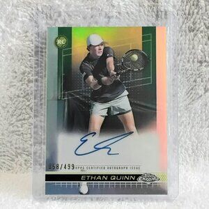 3/$25 Mint 2024 Topps Chrome Ethan Quin Signed Rookie L.P. Tennis Card TCA-EQN!!